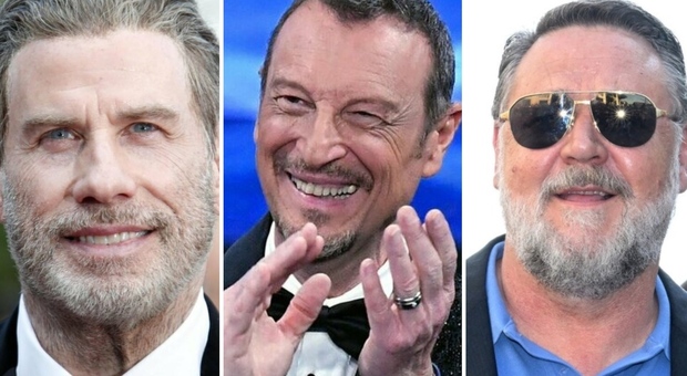 Sanremo, Amadeus: «Russell Crowe canterà e John Travolta probabilmente ballerà»
