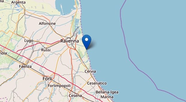 Terremoto Ravenna, magnitudo ricalcolata: da 4.6 a 4.3