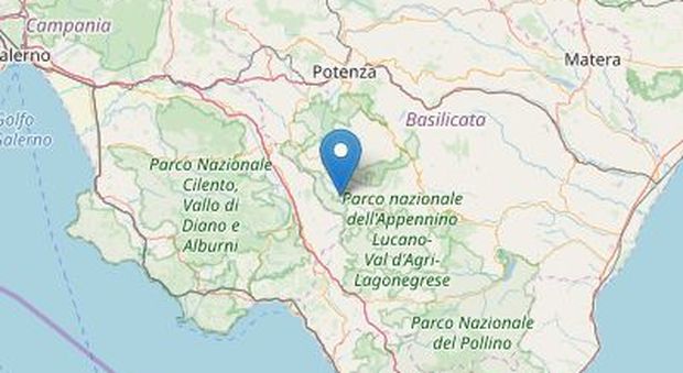 Terremoto, scossa in Basilicata con epicentro in Val d'Agri