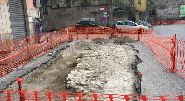 Gli scavi in piazza Cardinal Pacca a Benevento