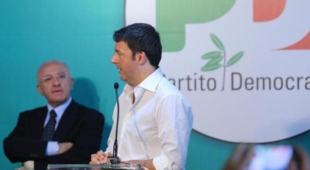 Vincenzo De Luca con Matteo Renzi
