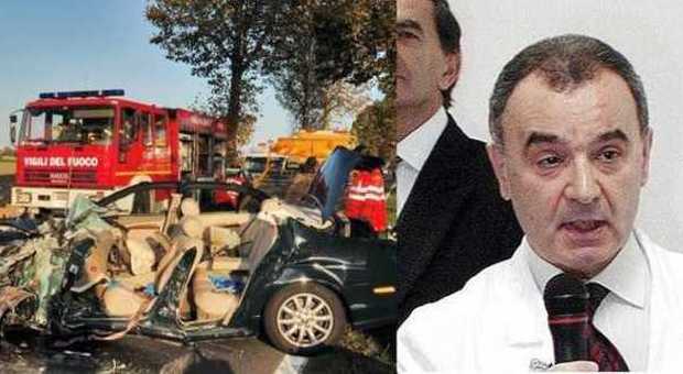 L'auto distrutta e Francesco Licitra