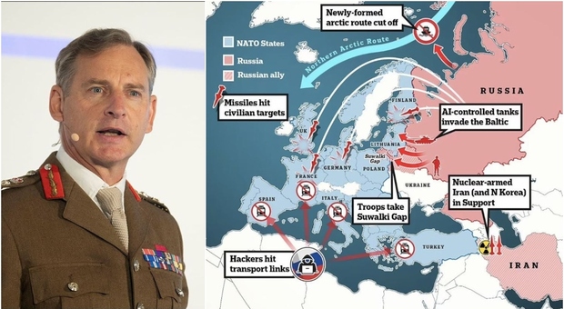 Guerra, il Capo di Stato maggiore inglese avverte: «I britannici si preparino a combattere contro Putin»