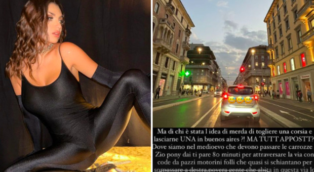 Elettra Lamborghini e la lamentela contro Milano: «Ma di chi è stata questa idea di me***?»