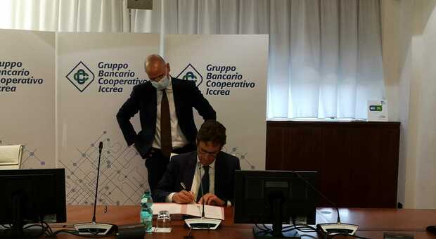 Gianmarco Dotta, presidente di Assoconfidi, e Giuseppe Maino, presidente di Iccrea Banca