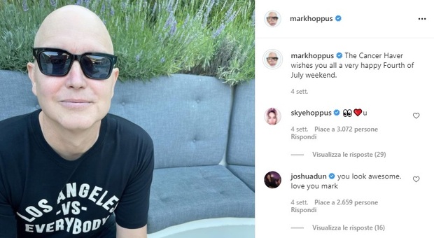 Blink-182, Mark Hoppus continua la sua battaglia al cancro: quinto ciclo di chemio, le parole sui social