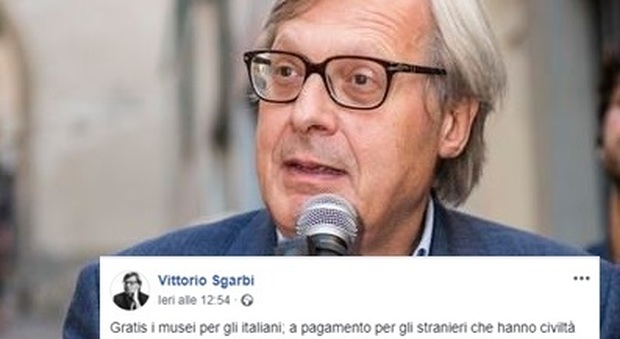 La provocazione di Vittorio Sgarbi: «Musei gratis solo per gli italiani »