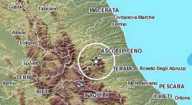 Terremoto tra Marche e Abruzzo: l'epicentro in prossimità di Ascoli