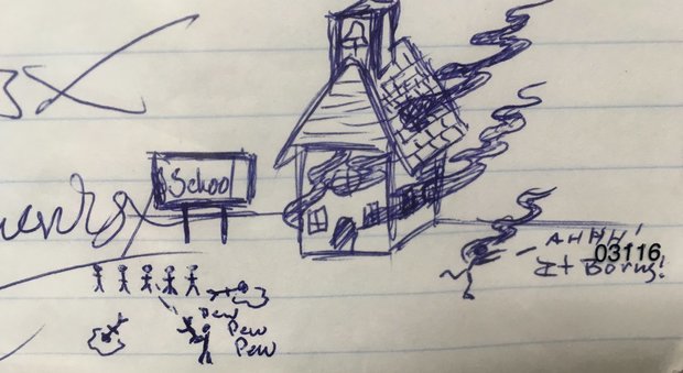 Incendi e sparatorie nei disegni di un bimbo delle elementari: le maestre fanno una scoperta choc