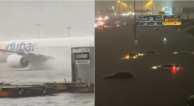 Dubai, alluvione nel deserto: allagato anche l'aeroporto. Fiumi d'acqua in tutto il Paese, 18 morti in Oman