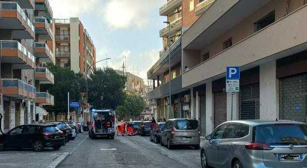 I soccorsi per il motociclista a Lecce