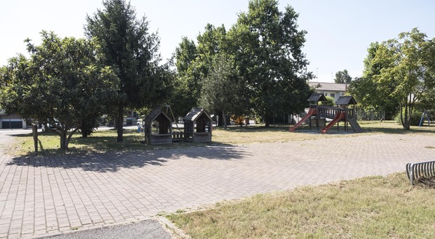 Uno scorcio del parco della Tassina, quartiere a ovest del capoluogo