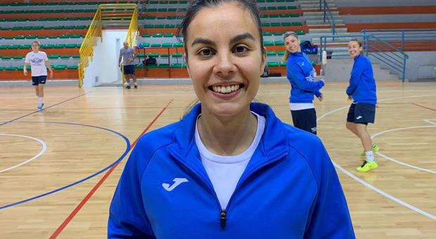 La portoghese Sofia Vieira durante un allenamento del Città di Falconara