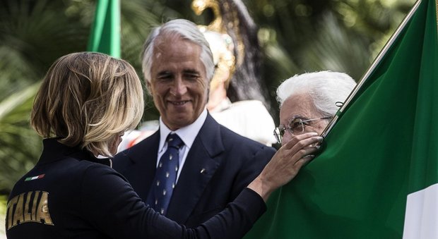 Pellegrini riceve il tricolore da Mattarella: «È il coronamento della mia carriera»