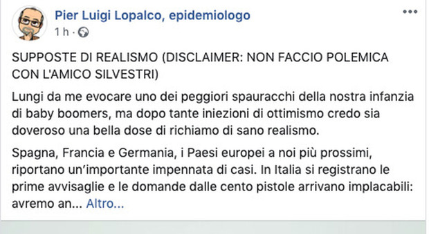 Puglia, la “supposta” di Lopalco contro il rischio di nuovi contagi: «Al Sud il 99% della popolazione esposta»