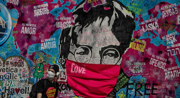 John Lennon Wall a Praga