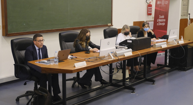 i candidati rettori: da sinistra Fabrizio Dughiero, Daniela Mapelli, Patrizia Marzaro e Marina Santi