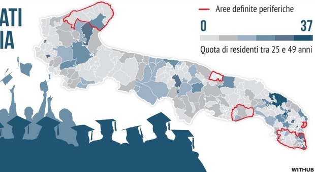 In Puglia nei paesi periferici in quattro su cinque non hanno la laurea: lo studio