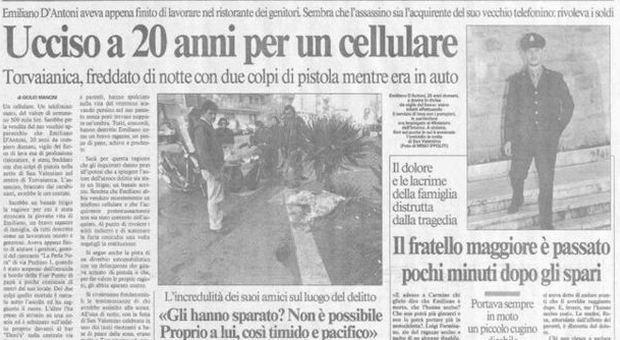 3 luglio 1999 Venticinque anni di carcere per Massimo Barbieri per l'omicidio del vigile del fuoco Emanuele D'Antoni