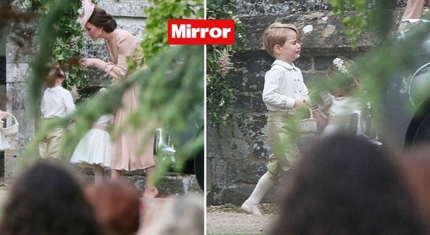 Baby George in lacrime, mamma Kate lo sgrida al matrimonio di zia Pippa e il piccolo scoppia a piangere -Guarda