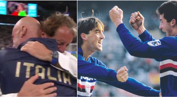 Vialli e Mancini, gemelli del gol alla Samp. E quell'abbraccio a Wembley di due amici per sempre