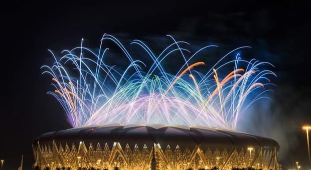 Lo spettacolo pirotecnico di Parente Fireworks a Gedda in Arabia Saudita