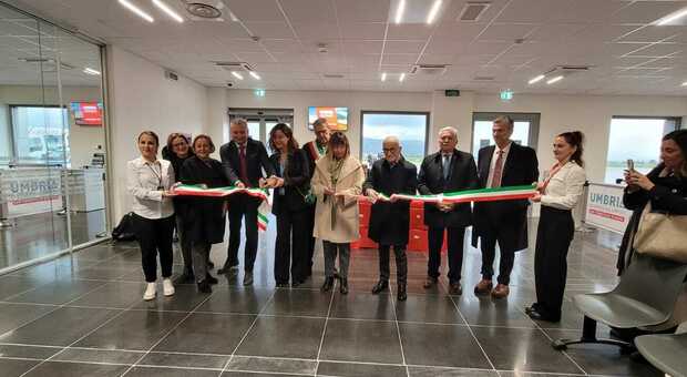 L'inaugurazione dei due nuovi gate all'aeroporto San Francesco di Assisi