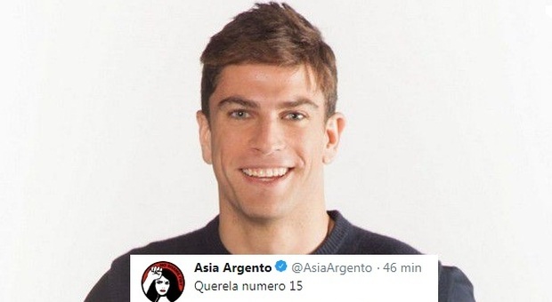 Grande Fratello, Asia Argento contro Filippo Contri: «querela numero 15»