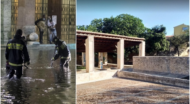 Bomba d'acqua su Sassari, 53enne muore affogato nella fontana delle Conce