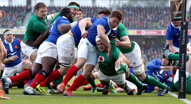 Rugby, a Dublino prova di forza dell'Irlanda, schiacciata la Francia 26-14