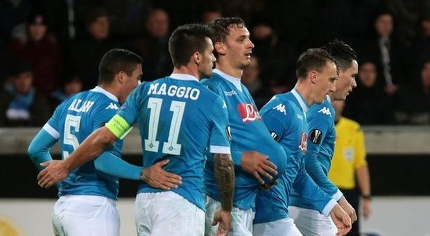 Il Napoli domina anche in Europa: 4-1 ai danesi del Midtjylland, super Gabbiadini