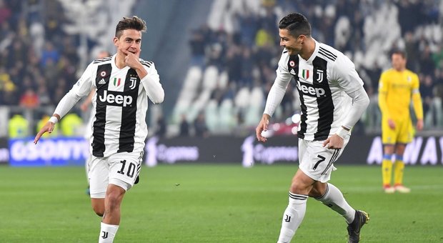 Juventus-Frosinone 3-0: Dybala più Bonucci e CR7, bianconeri a +14 sul Napoli