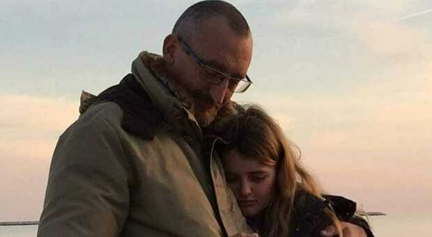 Roberto Piva con la figlia Cecilia, morta a 11 anni nell'incidente avvenuto il 30 giugno 2019