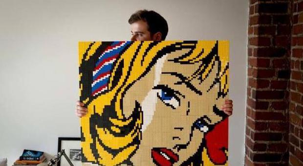 La pop art rivive con i Lego: le opere di mattoncini di Andy Bauch