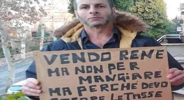 «Vendo rene per pagare le tasse» Mauro, disoccupato pronto a tutto