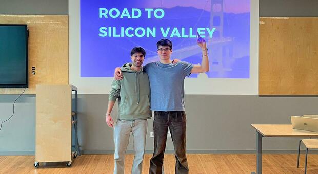 Alberto e Mattia, dal «folle sogno» alla Silicon Valley. I due studenti volano in California