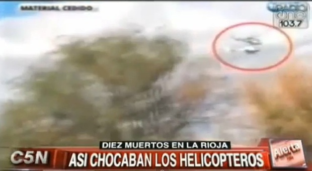 Argentina, lo scontro tra i due elicotteri