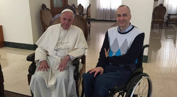 Papa Francesco con Michele Ferri