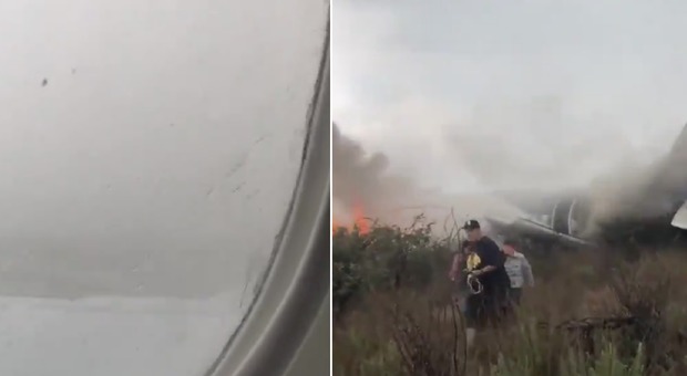 «Oh mio Dio, aprite la porta», il terrificante filmato dei passeggeri durante l'incidente aereo in Messico Video