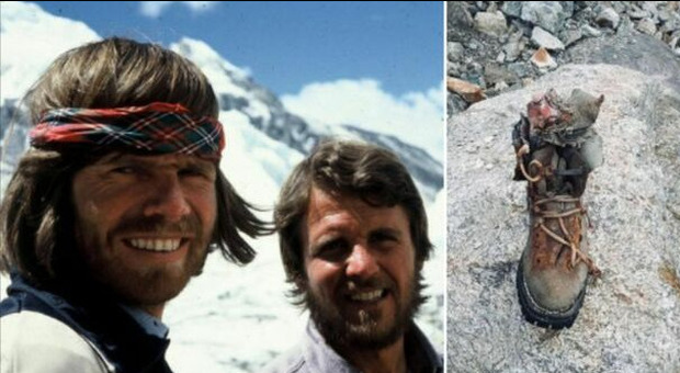Reinhold Messner ha ricevuto il secondo scarpone del fratello Günther