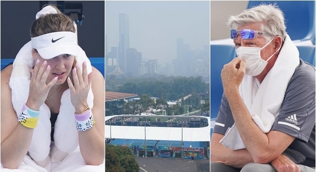 Australia, gli incendi fermano il tennis: partite spostate per lo smog
