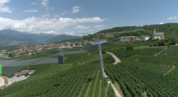 In Trentino una funivia per trasportare le mele