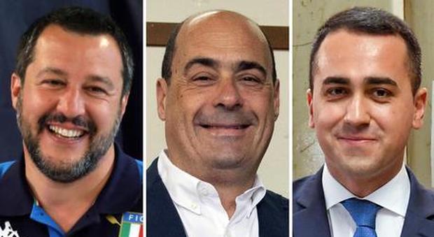 Salvini, Zingaretti e Di Maio