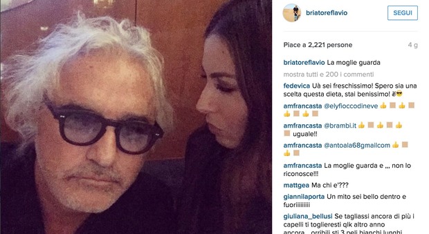 Flavio Briatore dimagrito e con la barba su Instagram