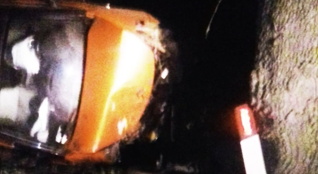 Montecalvo, schianto contro cinghiale da 150 kg: auto distrutta, lui miracolato