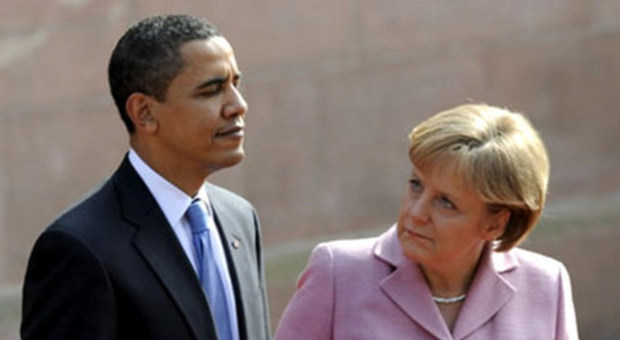 Barack Obaba e Angela Merkel