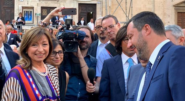 Donatella Tesei con Matteo Salvini