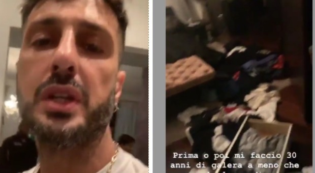 Fabrizio Corona, i ladri gli svaligiano l'appartamento: lui posta tutto su Instagram