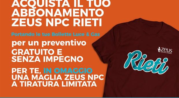 Rieti, la Zeus Energy Group sarà title sponsor della Npc anche per la prossima stagione