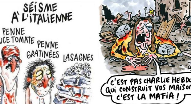 Terremoto, Charlie Hebdo scherza sui morti italiani: la vignetta che indigna